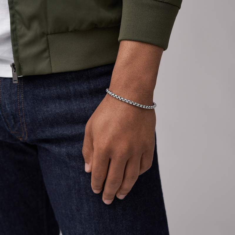 Bracelet FOSSIL acier inoxydable - vue porté 4