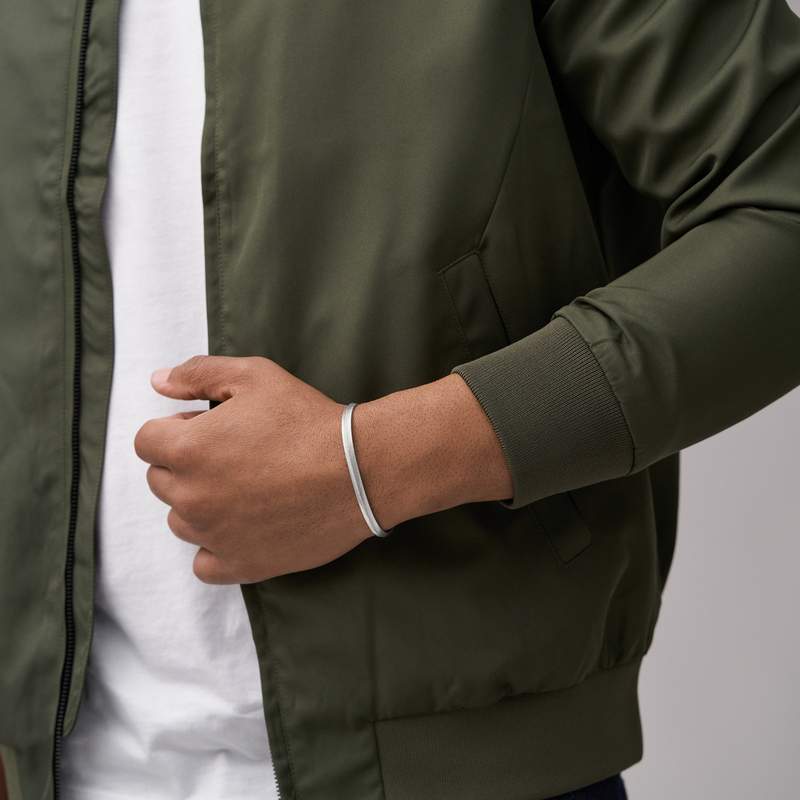 Bracelet  FOSSIL acier inoxydable - vue porté 2