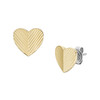 Boucles d'oreilles FOSSIL Harlow Hearts acier inoxydable doré - vue V1