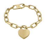 Bracelet FOSSIL Harlow Hearts acier inoxydable doré - vue 1