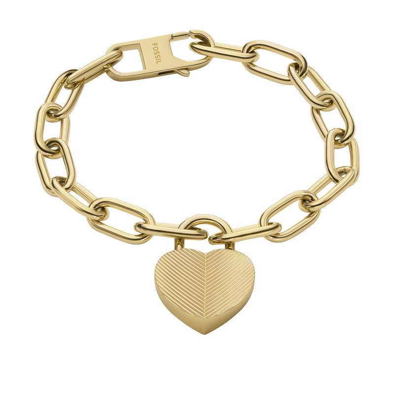 Bracelet FOSSIL Harlow Hearts acier inoxydable doré - vue 1