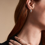 Boucles d'oreilles FOSSIL Harlow acier inoxydable. - vue porté 1