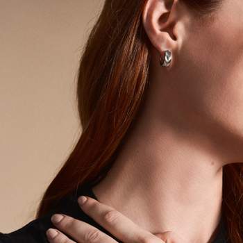Boucles d'oreilles FOSSIL Harlow acier inoxydable.