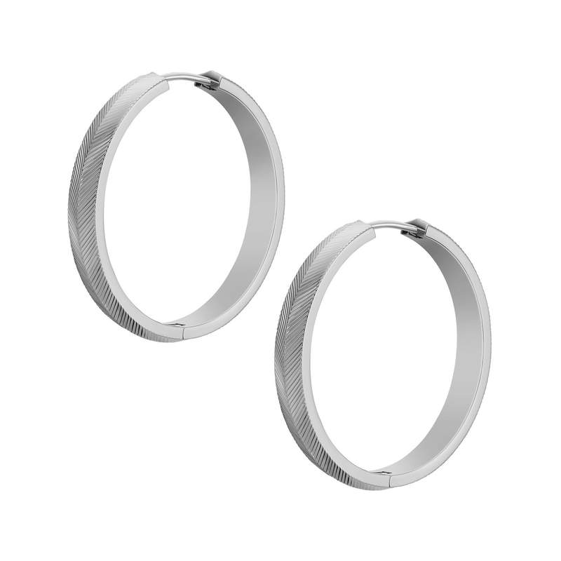 Boucles d'oreilles FOSSIL Harlow acier inoxydable. - vue 3