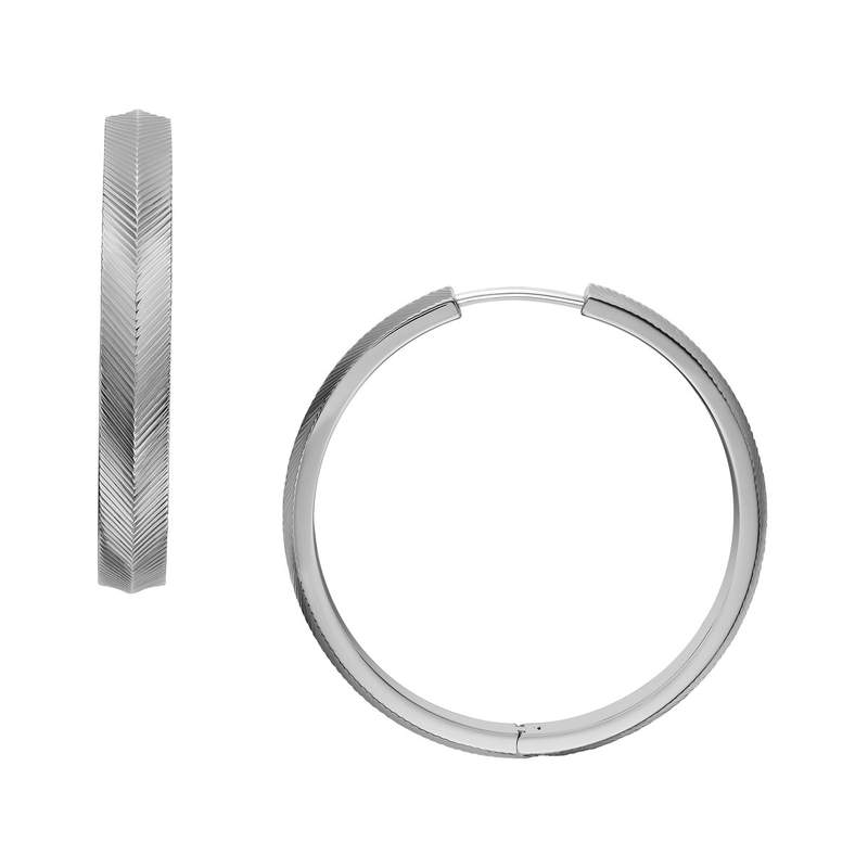 Boucles d'oreilles FOSSIL Harlow acier inoxydable. - vue D1