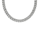 Collier FOSSIL Harlow Linear Texture acier inoxydable - vue 1