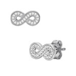 Boucles d'oreilles FOSSIL argent 925 infini et zirconias - vue 1