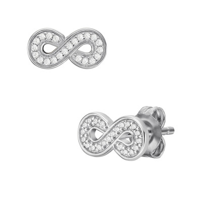 Boucles d'oreilles FOSSIL argent 925 infini et zirconias