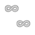 Boucles d'oreilles FOSSIL argent 925 infini et zirconias - vue 2