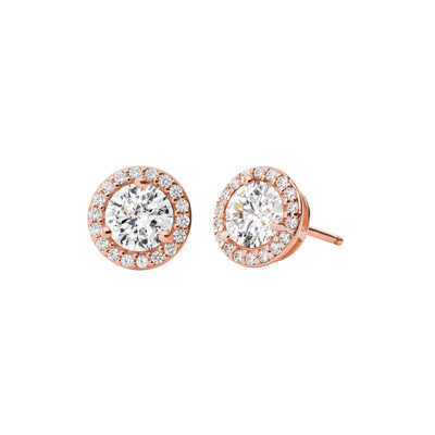 Boucles d'oreilles MICHAEL KORS argent 925 rosé zirconias - vue 1