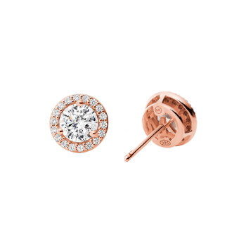 Boucles d'oreilles MICHAEL KORS argent 925 rosé zirconias