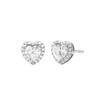 Boucles d'oreilles MICHAEL KORS argent 925 rhodié coeurs zirconias - vue 1