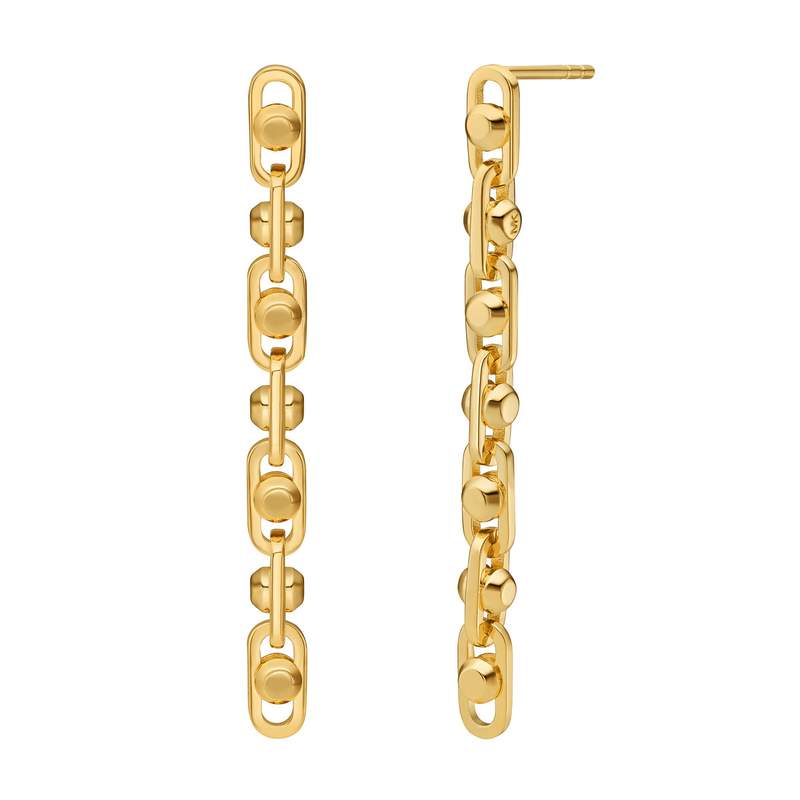 Boucles d'oreilles MICHAEL KORS argent 925 doré pendantes - vue 1