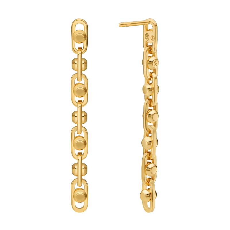 Boucles d'oreilles MICHAEL KORS argent 925 doré pendantes - vue 2