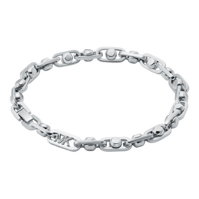 Bracelet MICHAEL KORS laiton placage platine maille fantaisie 18 cm - vue 1