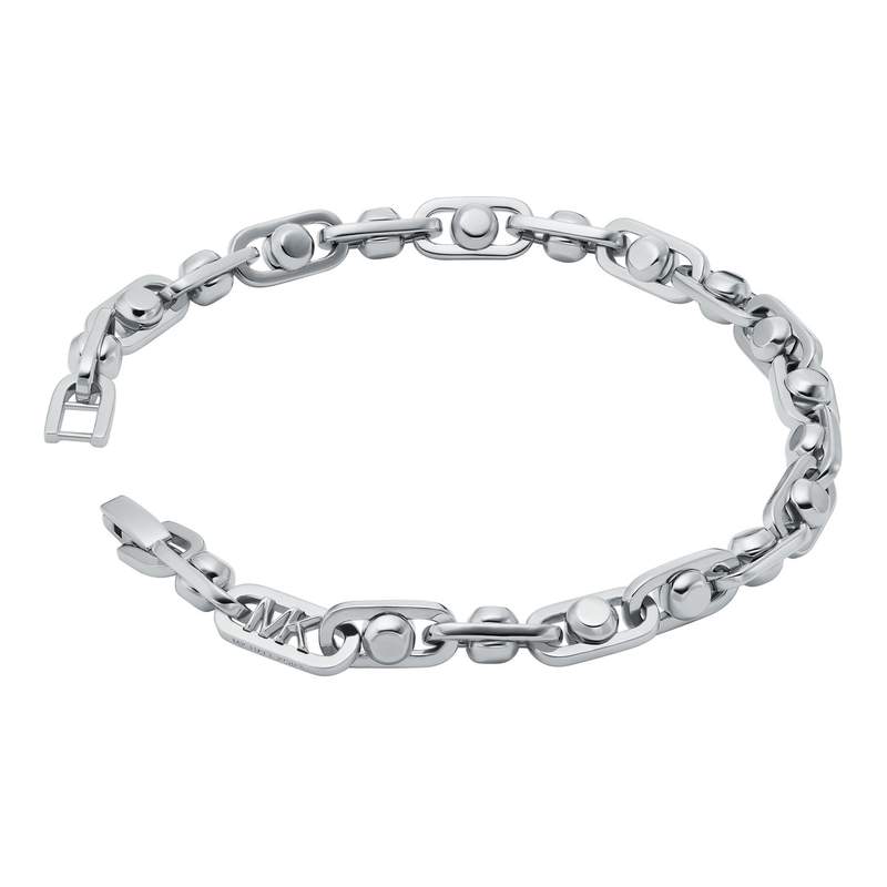 Bracelet MICHAEL KORS laiton placage platine maille fantaisie 18 cm - vue 2