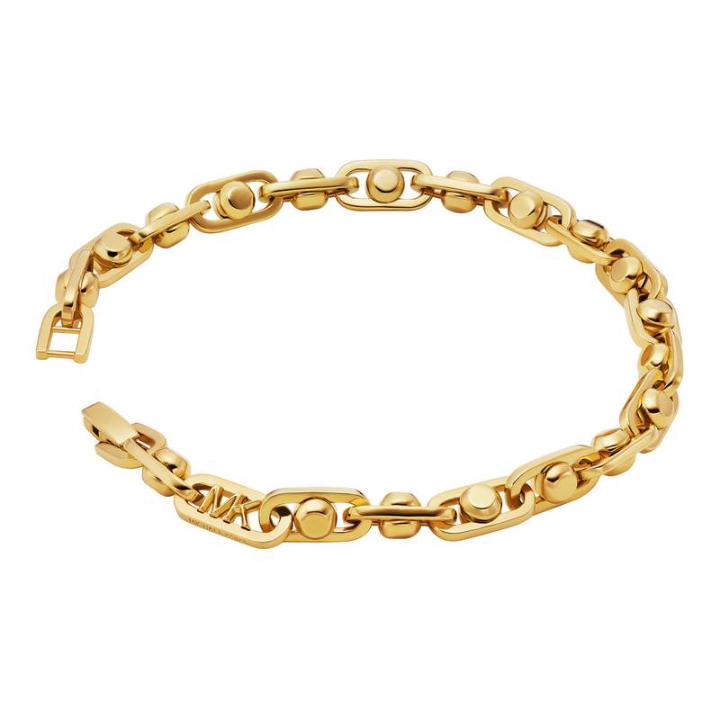 Bracelet MICHAEL KORS laiton doré maille fantaisie 18 cm - vue 2