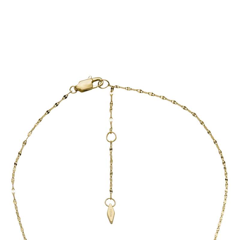 Collier FOSSIL acier inoxydable doré nacre 47 cm - vue 2