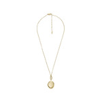 Collier FOSSIL acier inoxydable doré porte photo 45 cm - vue 3