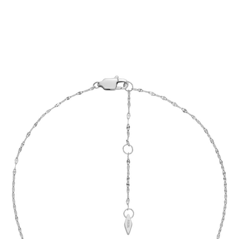 Collier FOSSIL acier inoxydable porte photo 45 cm - vue 2