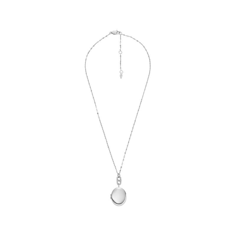Collier FOSSIL acier inoxydable porte photo 45 cm - vue 3