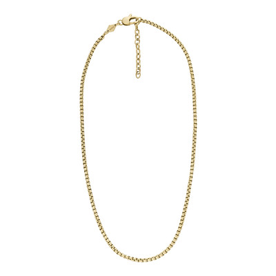 Collier FOSSIL acier inoxydable doré 51 cm - vue 1
