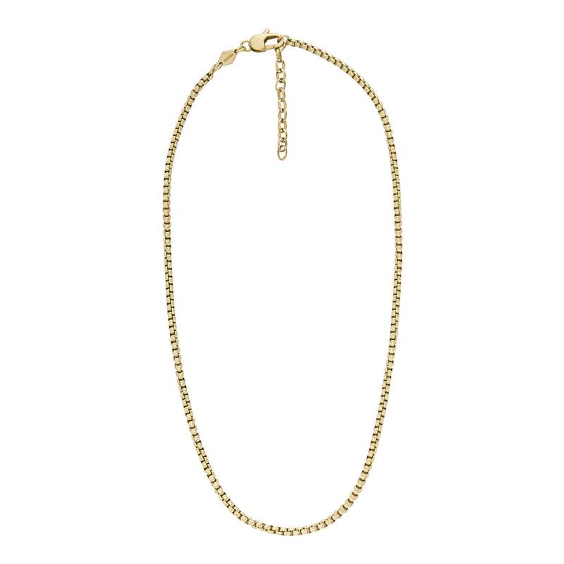 Collier FOSSIL acier inoxydable doré 51 cm - vue 1