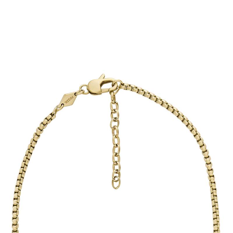 Collier FOSSIL acier inoxydable doré 51 cm - vue 2
