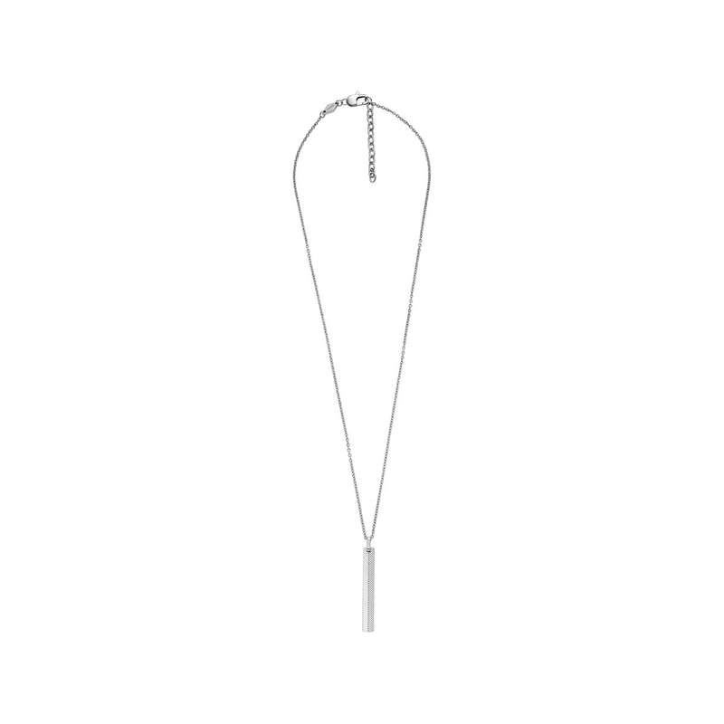 Collier FOSSIL acier inoxydable motif rectangulaire 60 cm - vue 3