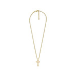 Collier FOSSIL acier inoxydable doré croix 55 cm - vue 3