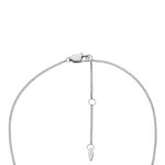 Collier FOSSIL acier inoxydable pendentif rond porte photo 40 cm - vue 2