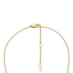 Collier FOSSIL acier inoxydable doré pendentif rond porte photo 40cm - vue 2