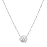 Collier FOSSIL argent 925 nacres et zirconias 45 cm - vue 1