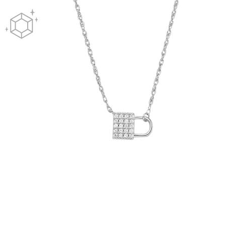 Collier FOSSIL argent 925 cadenas zirconias 45 cm
