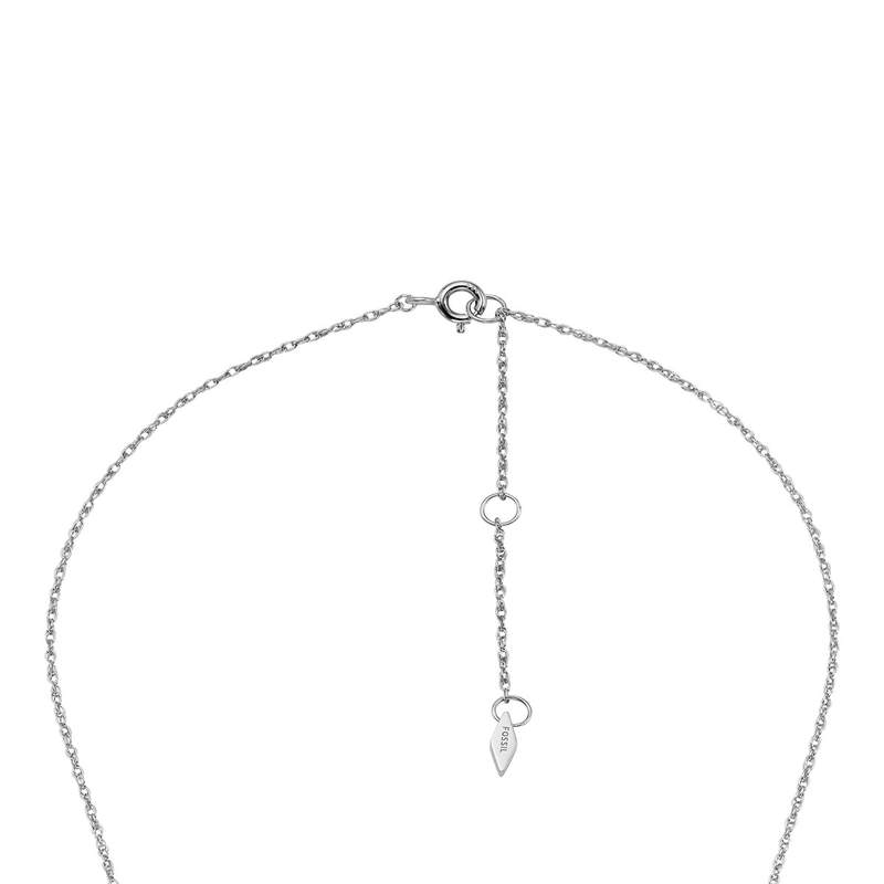 Collier FOSSIL argent 925 cadenas zirconias 45 cm - vue 2