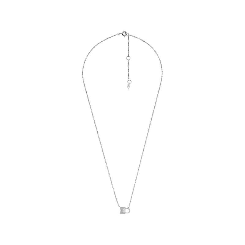 Collier FOSSIL argent 925 cadenas zirconias 45 cm - vue 3
