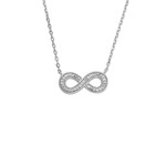 Collier FOSSIL argent 925 infini zirconias 45 cm - vue 1