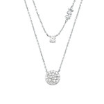 Collier MICHAEL KORS double rang argent 925 rhodié zirconias 45 cm - vue 1