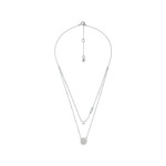 Collier MICHAEL KORS double rang argent 925 rhodié zirconias 45 cm - vue 3
