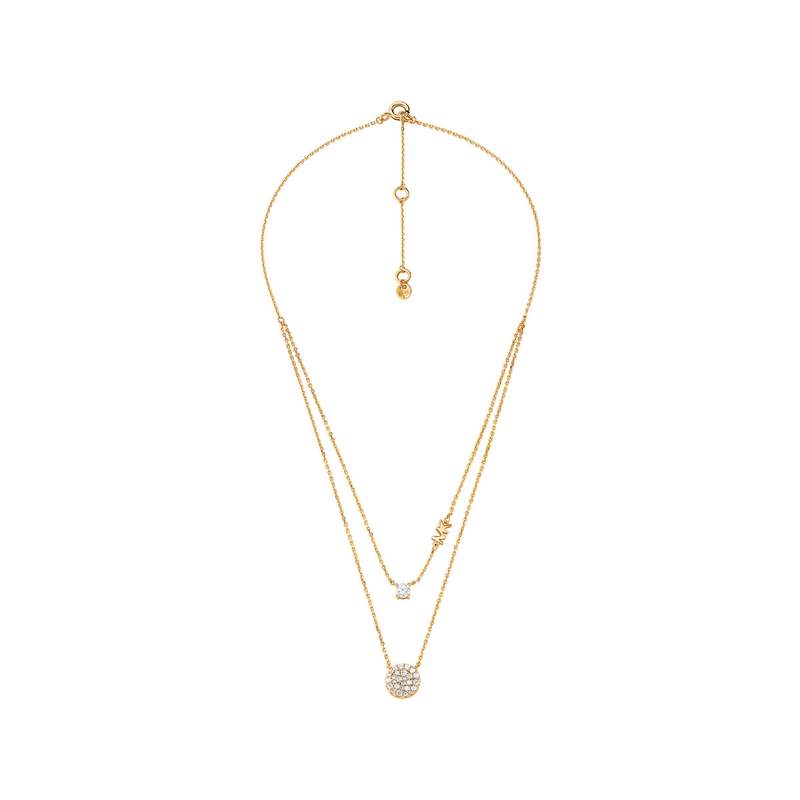 Collier MICHAEL KORS double rang argent 925 doré zirconias 45 cm - vue 3