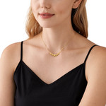 Collier MICHAEL KORS argent 925 doré 45 cm - vue porté 1