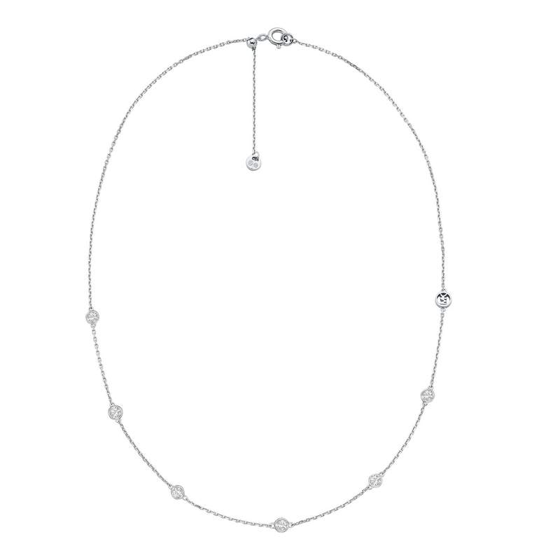 Collier MICHAEL KORS argent 925 rhodié zirconias 43 cm - vue 1