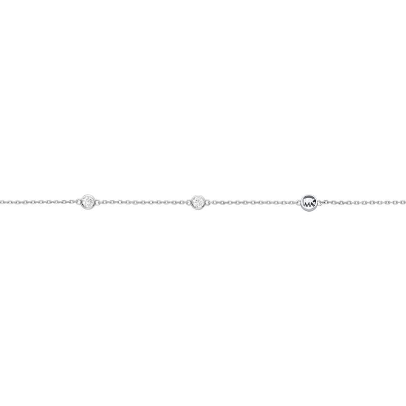 Collier MICHAEL KORS argent 925 rhodié zirconias 43 cm - vue 3