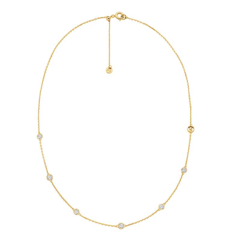 Collier MICHAEL KORS argent 925 doré zirconias 43 cm - vue 1
