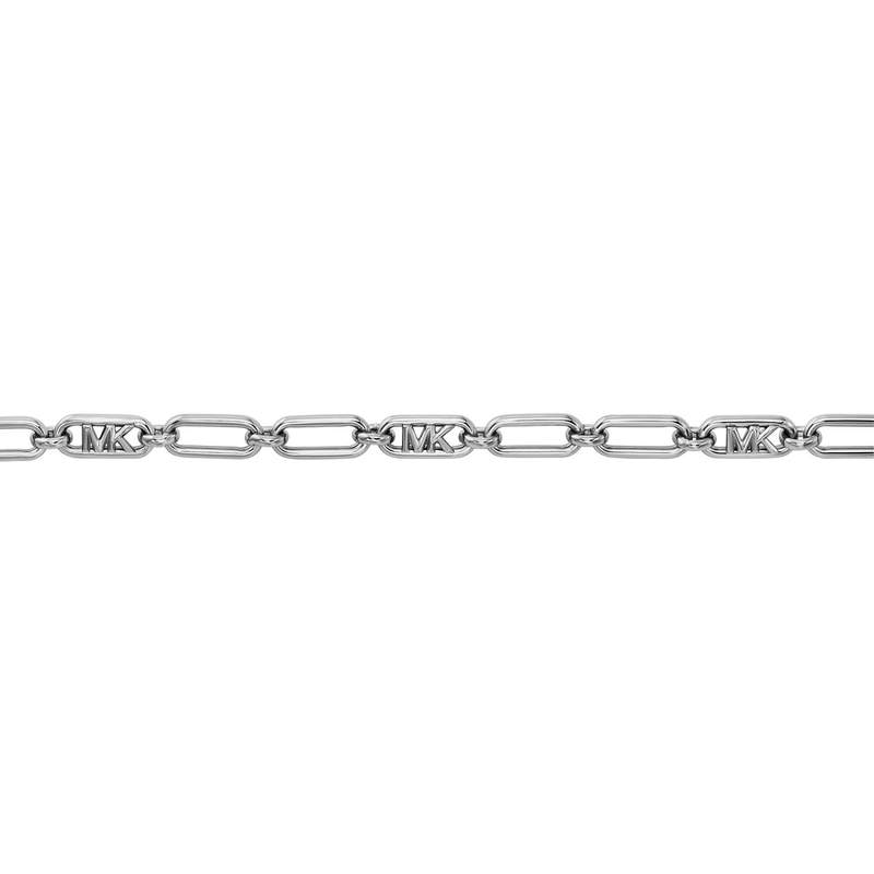 Collier MICHAEL KORS laiton argenté 48 cm - vue D1