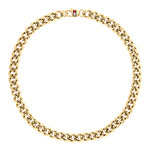 Collier acier doré jaune 46cm - vue 1