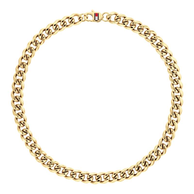 Collier acier doré jaune 46cm - vue 1