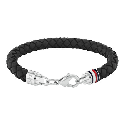 Bracelet cuir noir - vue 1
