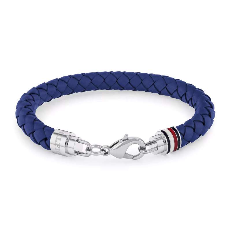 Bracelet cuir bleu - vue 1
