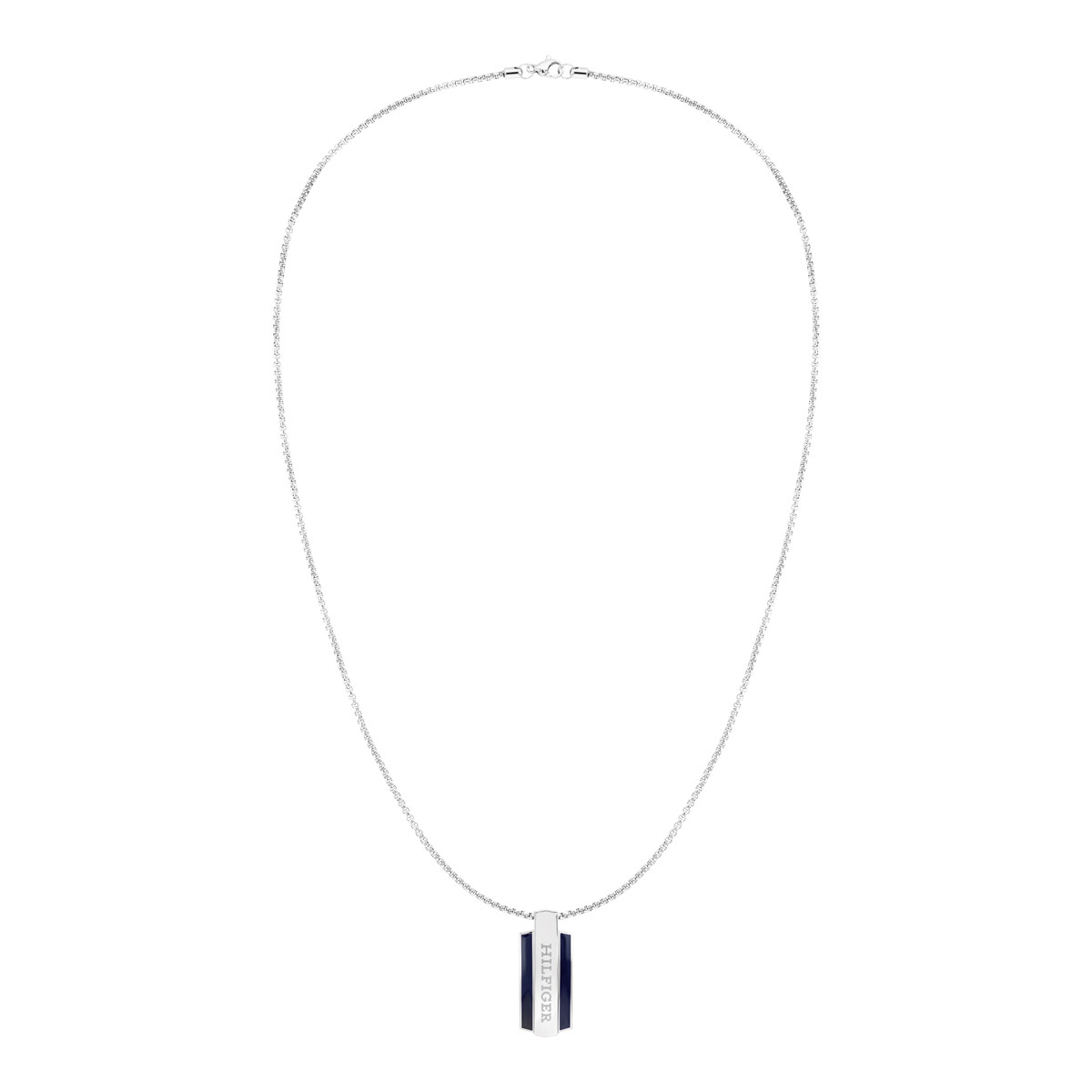 Collier acier bleu fonce 61cm